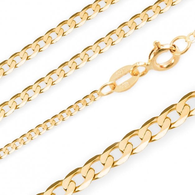 Panzerkette für Frauen oder Männer 1,5mm aus 585er Gold in exklusiver Geschenkbox mit Gravur