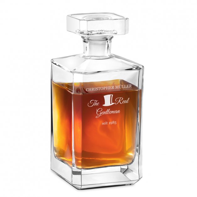Bourbon Whisky Karaffe mit Gravur für einen Gentleman zum Geburtstag