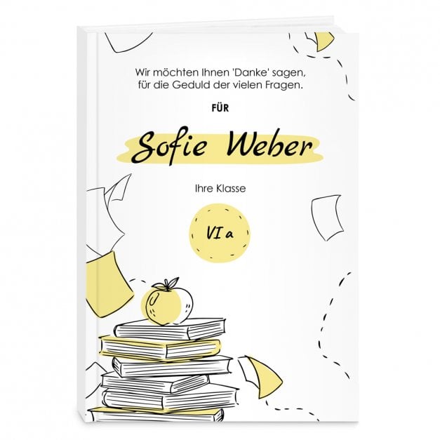 Undatierter Terminplaner im Hardcover im A5-Format für einen Lehrer