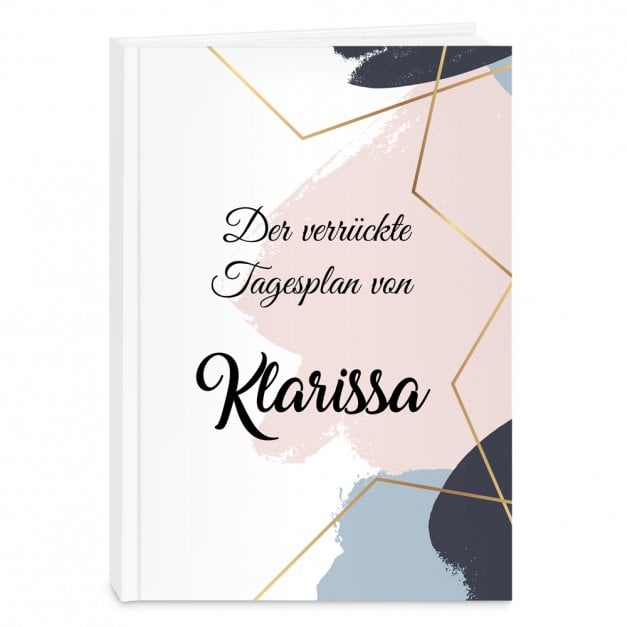Undatierter Terminplaner im Hardcover im A5-Format für Ihre Freundin, Gold-Motiv