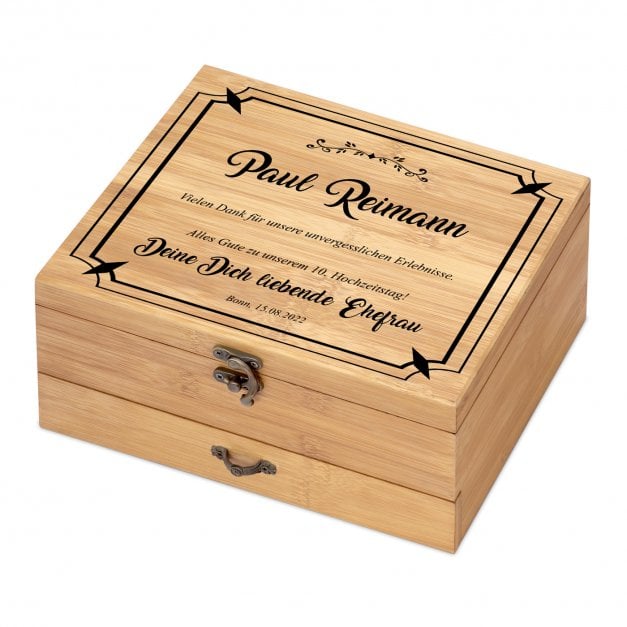 8er Weinzubehör-Set mit Schublade und Aufdruck für Ihren Ehemann zum Geburtstag Hochzeitstag