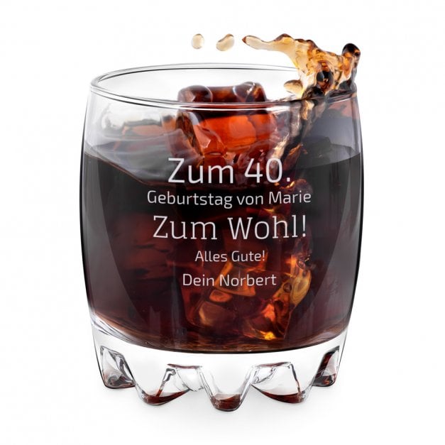 Sylvana Whisky Glas mit Gravur für ihn zum Geburtstag