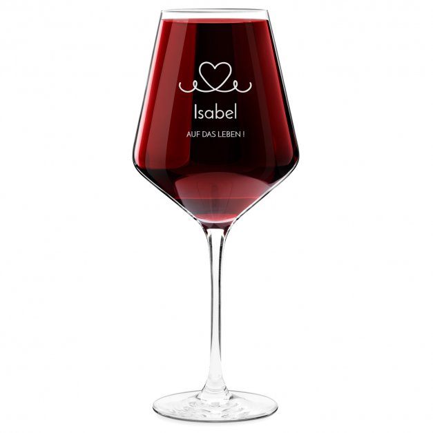 Avant-Garde Weinglas mit Gravur für sie zum Valentinstag zur Junggesellinnenparty