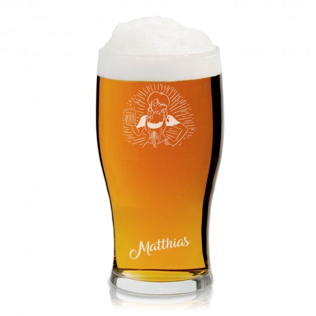 Bierglas mit Gravur für einen Biertrinker zum Geburtstag