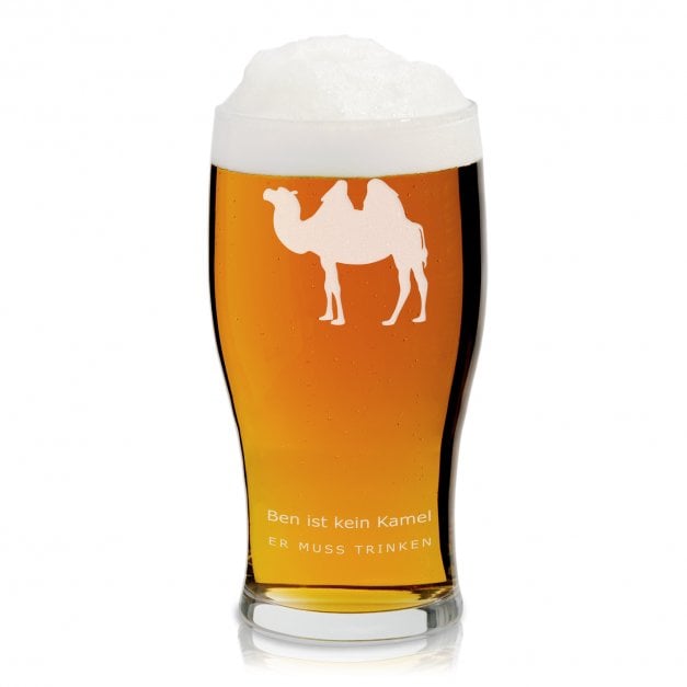 Bierglas mit Gravur für einen Bierliebhaber