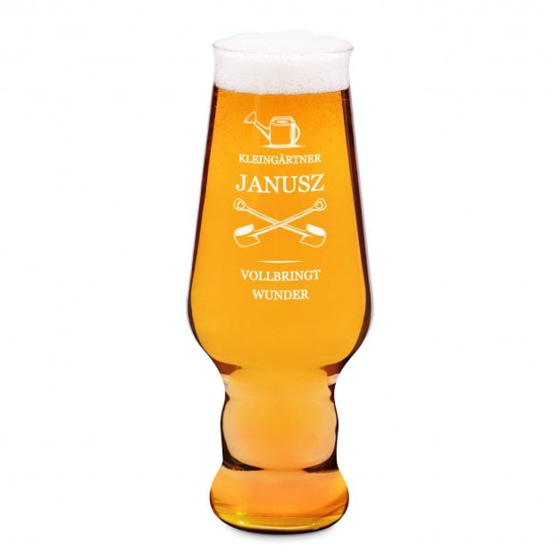 Splendour Bierglas mit Gravur für einen Gärtner, Kleingärtner