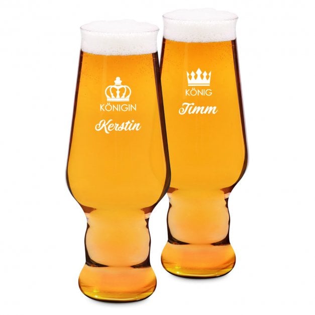 Splendour 2er Biergläser mit Gravur für ein Brautpaar