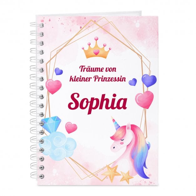  Spiralblock mit Personalisierung als Geschenk für Mädchen zum Geburtstag