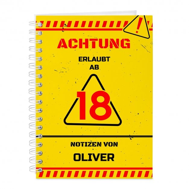  Notizblock für Memos mit Aufdruck für ihn zum 18. Geburtstag