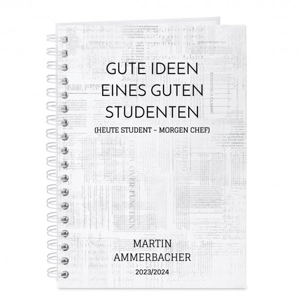 Gedrucktes Classic Tagebuch mit Hardcover für Studenten
