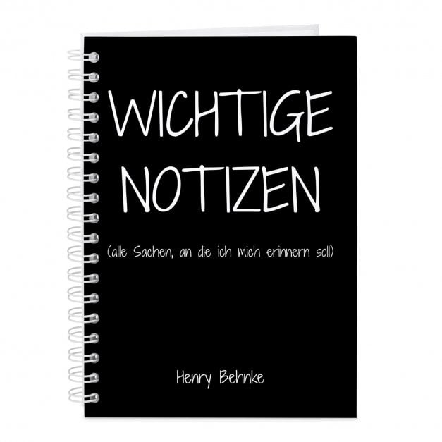 Notizbuch mit Aufdruck für ihn, einen Studenten