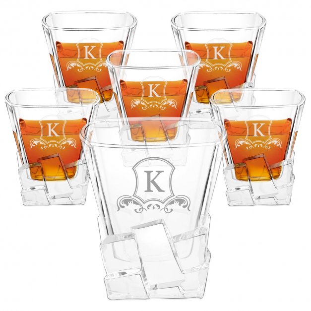 Ice Blink 6er Whisky Gläser Set mit Gravur für einen charmanten Gentleman