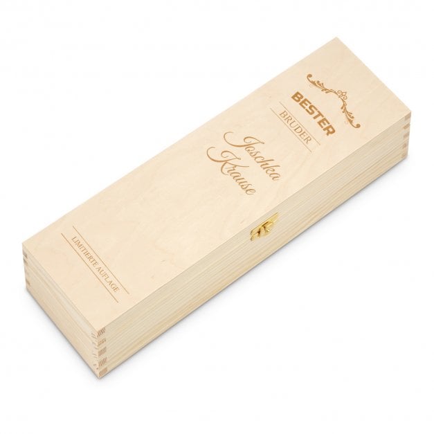 Geschenkbox für Wein aus Kiefernholz mit Gravur Natur für Ihren Bruder