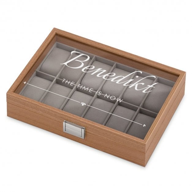 Uhrenbox aus Holz mit Gravur für Ihren Papa