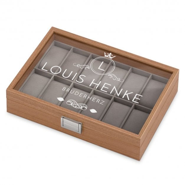 Uhrenbox aus Holz mit Gravur für Ihren Bruder