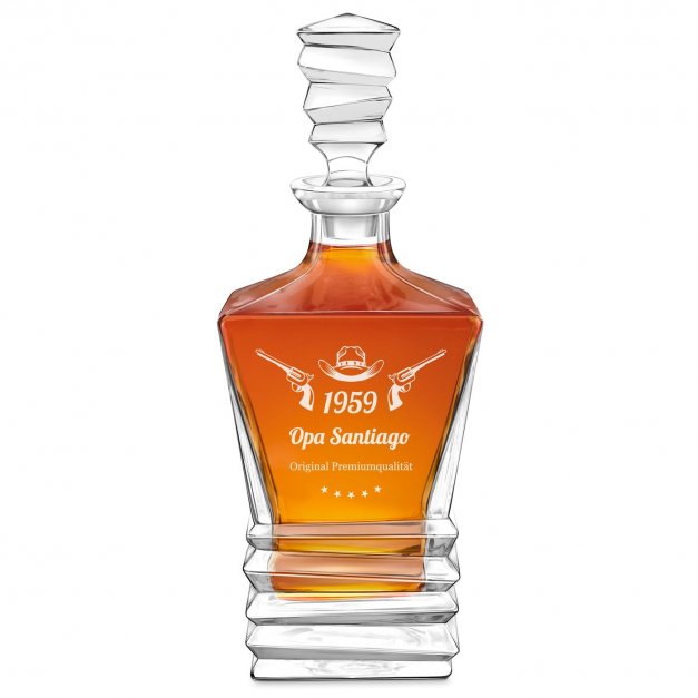 Geometric Whisky Karaffe mit Gravur für Ihren Großvater zum Geburtstag