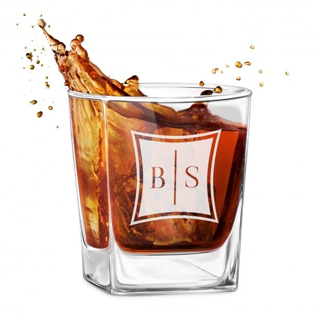 Whisky Glas mit Gravur mit eingravierten Initialen
