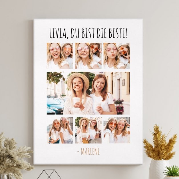 Fotoleinwand mit Aufdruck von eigenen Fotos für Ihre Freundin