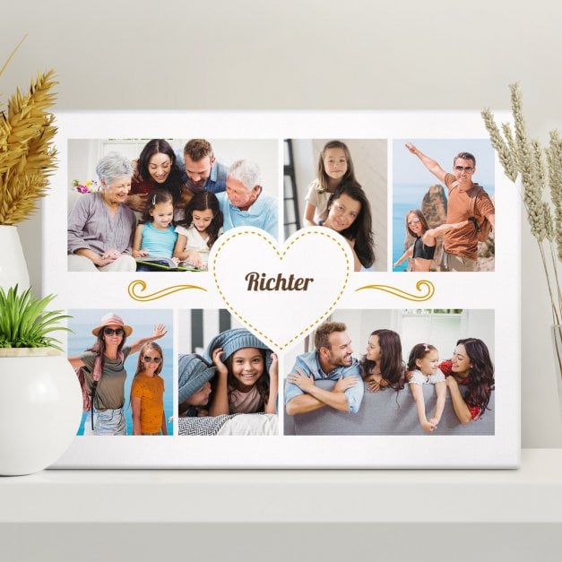 Fotoleinwand mit Aufdruck von eigenen Fotos für ein Paar zum Jahrestag Einzug