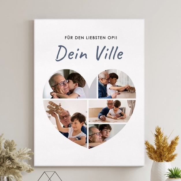 Fotoleinwand mit Aufdruck von eigenen Fotos für Ihren Großvater