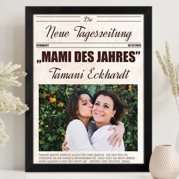 Personalisiertes Wandbildposter mit eigenem Foto für Ihre Mama zum Muttertag