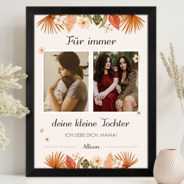 Personalisiertes Wandbildposter mit eigenem Foto für Ihre Mama