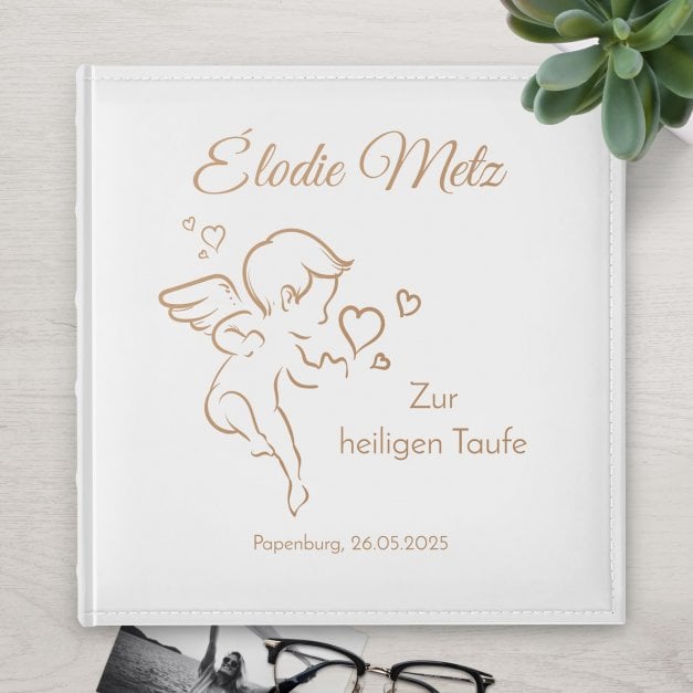 Einsteckalbum mit Aufdruck für ein Mädchen zur Taufe