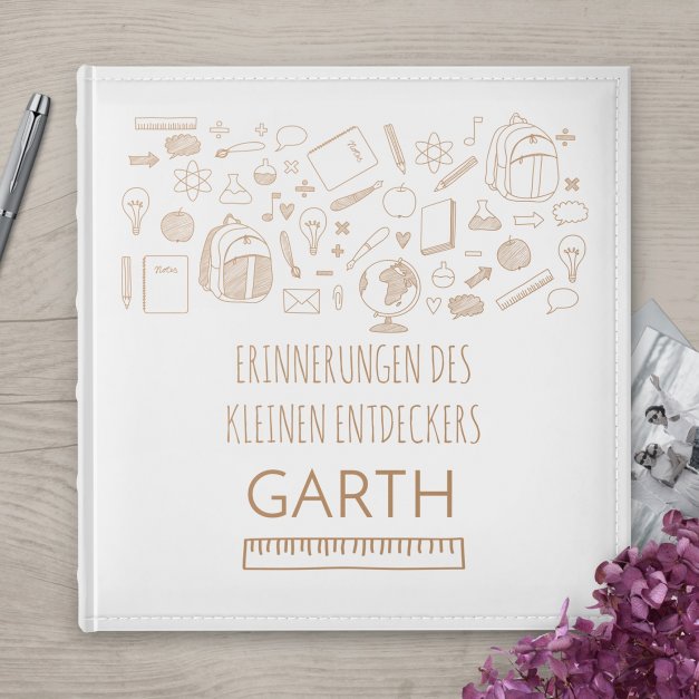 Einsteckalbum mit Aufdruck für einen Jungen zur Einschulung