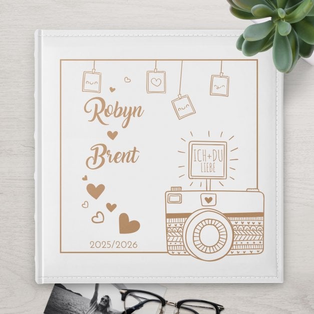 Einsteckalbum mit Aufdruck für ein Paar zum Hochzeitstag, zur Einweihungsparty