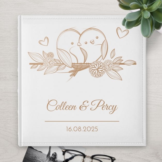 Einsteckalbum mit Aufdruck für ein Brautpaar, Ehepaar zur Hochzeit, zum Hochzeitstag