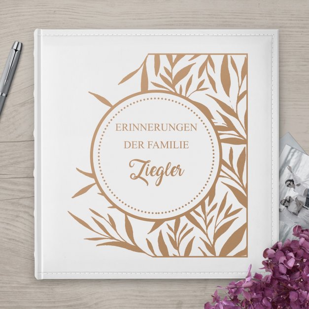 Einsteckalbum mit Aufdruck für ein Brautpaar zur Einweihungsparty, Trauung, zum Hochzeitstag