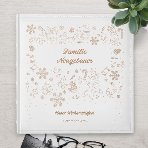 Einsteckalbum mit Aufdruck für ein Ehepaar zu Weihnachten