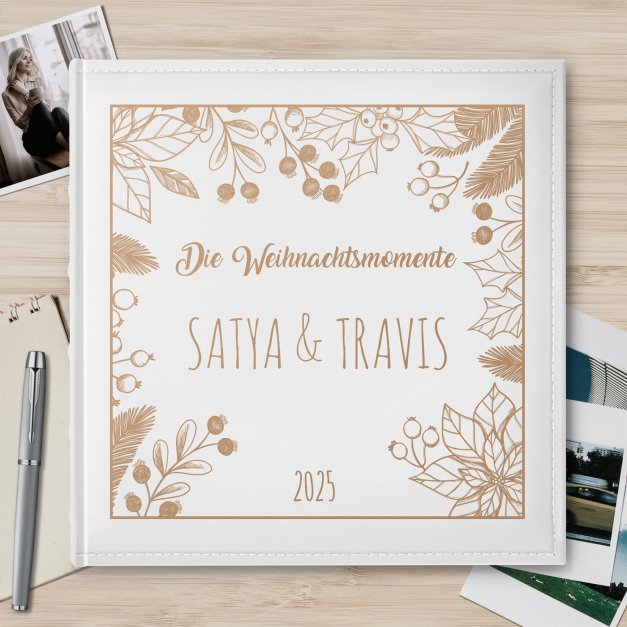 Einsteckalbum mit Aufdruck für ein Paar zur Weihnachtfeier
