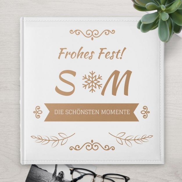 Einsteckalbum mit Aufdruck für ein Paar als Weihnachtsgeschenk