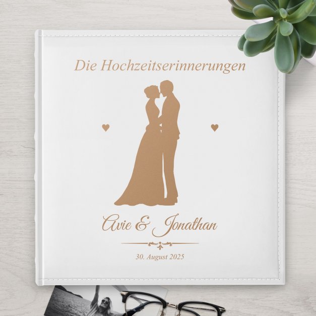 Einsteckalbum mit Aufdruck für Liebespaar zur Hochzeit