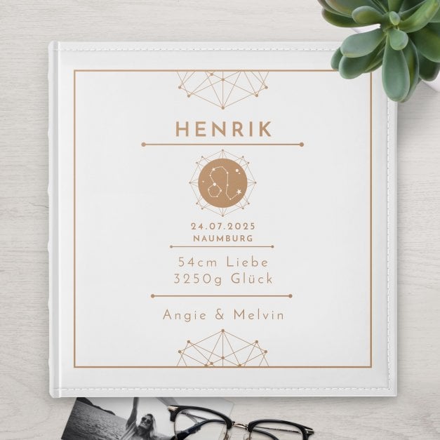 Einsteckalbum mit Aufdruck für ein Baby zur Geburt