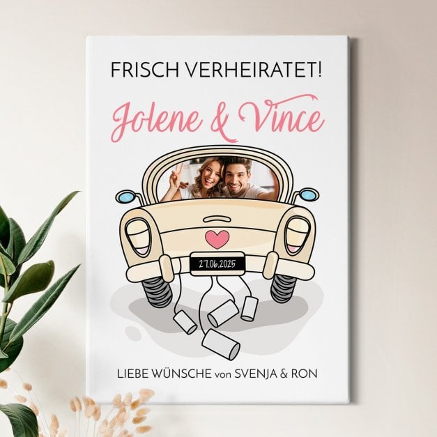 Wandbildcollage mit Aufdruck von eigenen Fotos für ein Brautpaar