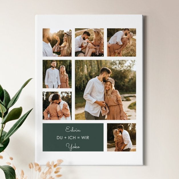 Wandbildcollage mit Aufdruck von eigenen Fotos für Ihren Liebsten zum Valentinstag Geburtstag 