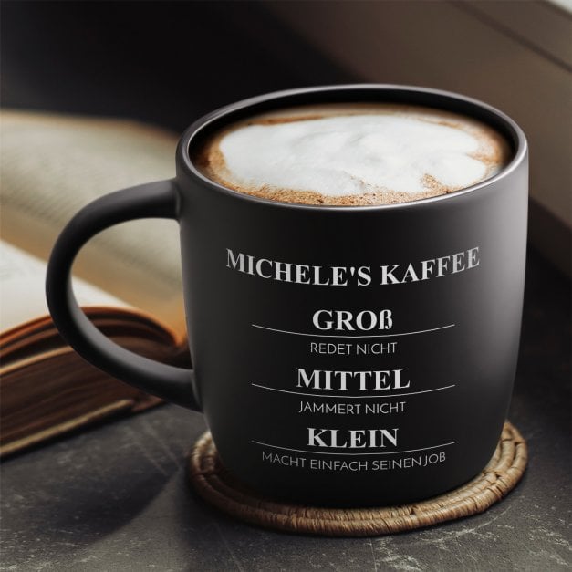 Keramikbecher mit Gravur Schwarz/Matt für sie eine Ärztin Krankenschwester zum Geburtstag