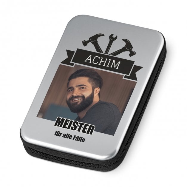 Werkzeug-Set mit Aufdruck von eigenem Foto für einen Heimwerker