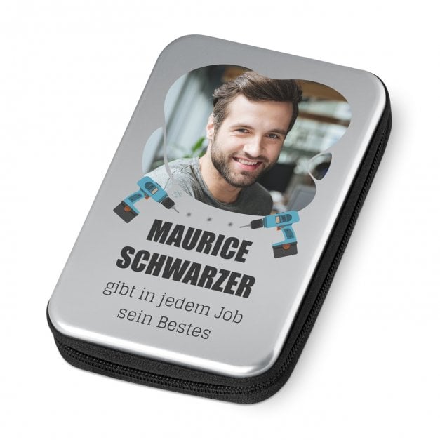 Werkzeug-Set mit Aufdruck von eigenem Foto für einen Bastler
