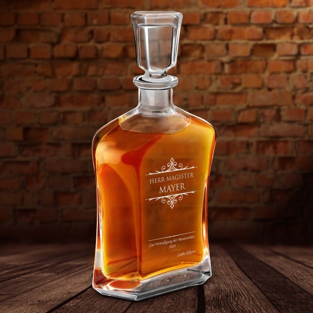 Whisky Karaffe mit Gravur für einen Magister