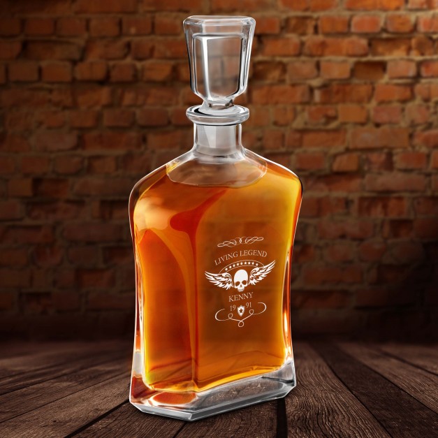 Whisky Karaffe mit Gravur für einen Motorradfahrer zum Geburtstag