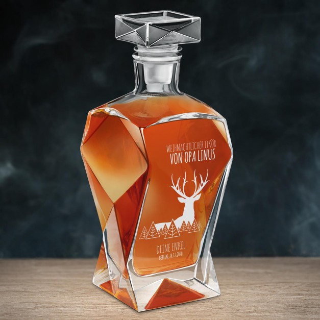 Moderne Whisky Karaffe mit Gravur für Ihren Opa zu Weihnachten