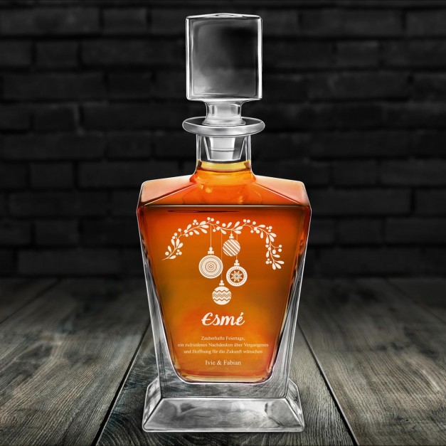 Pyramid Whisky Karaffe mit Gravur für sie zum Weihnachtsfest