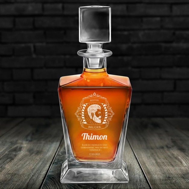 Pyramid Whisky Karaffe mit Gravur für Ihren Bruder zum Geburtstag