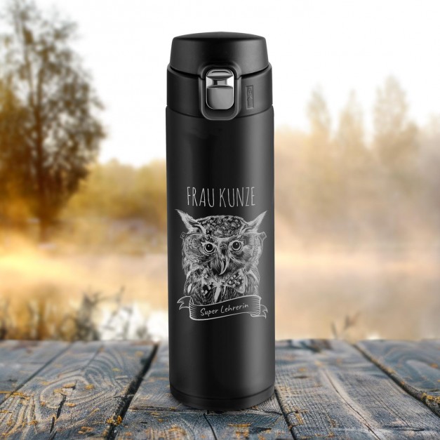 Auslaufsicherer Thermobecher mit Gravur 400 ml für Ihre Lehrerin, Klassenlehrerin