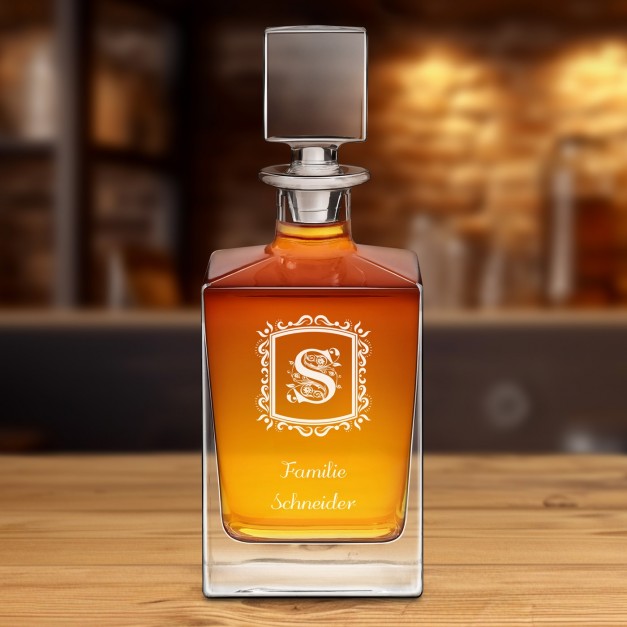 Cube Whisky Karaffe mit Gravur für ein Paar zur Hochzeit, Einweihungsparty, zum Hochzeitsjubiläum
