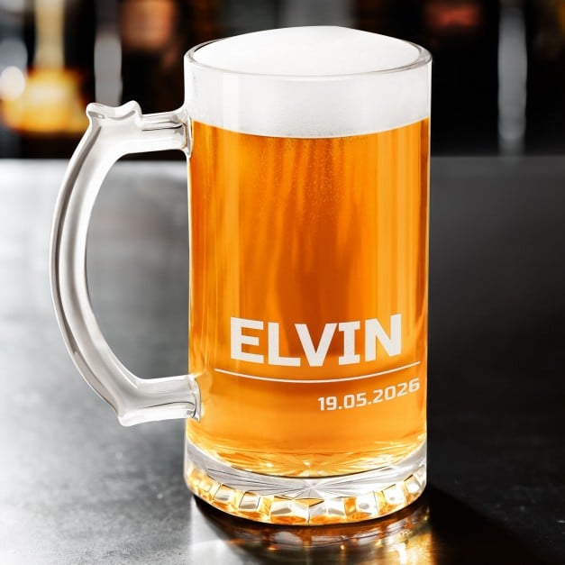 Bierkrug mit Gravur für ihn zum Geburtstag