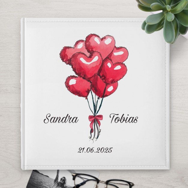 Fotoalbum mit Aufdruck zum Einstecken für ein Paar zur Hochzeit